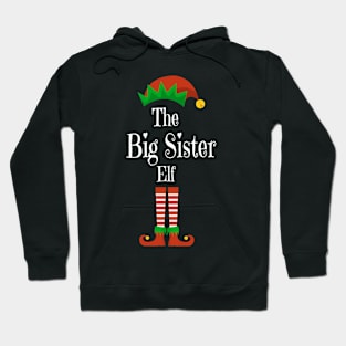 Matching Family Christmas Group Elf Gift - The Big Sister Elf - Funny Pajama Christmas Holiday Hoodie